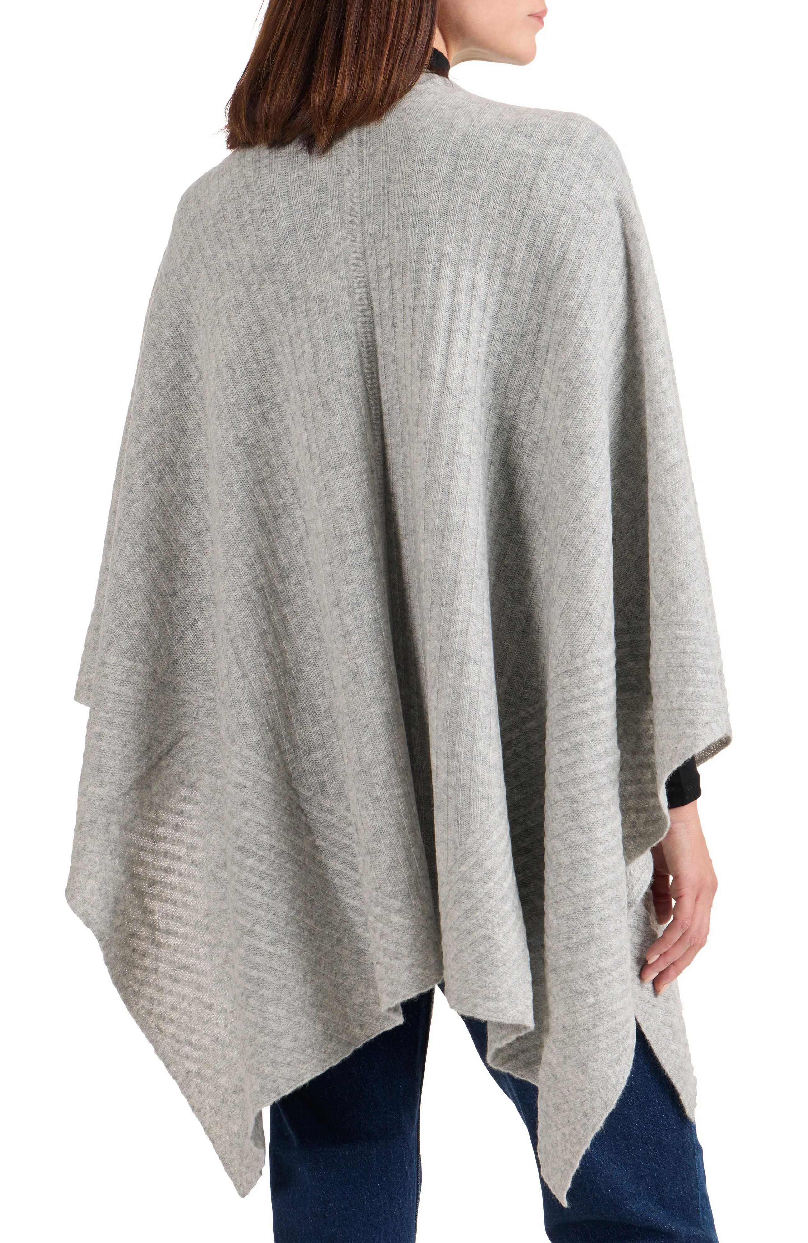 RIBBED CASHMERE CAPE