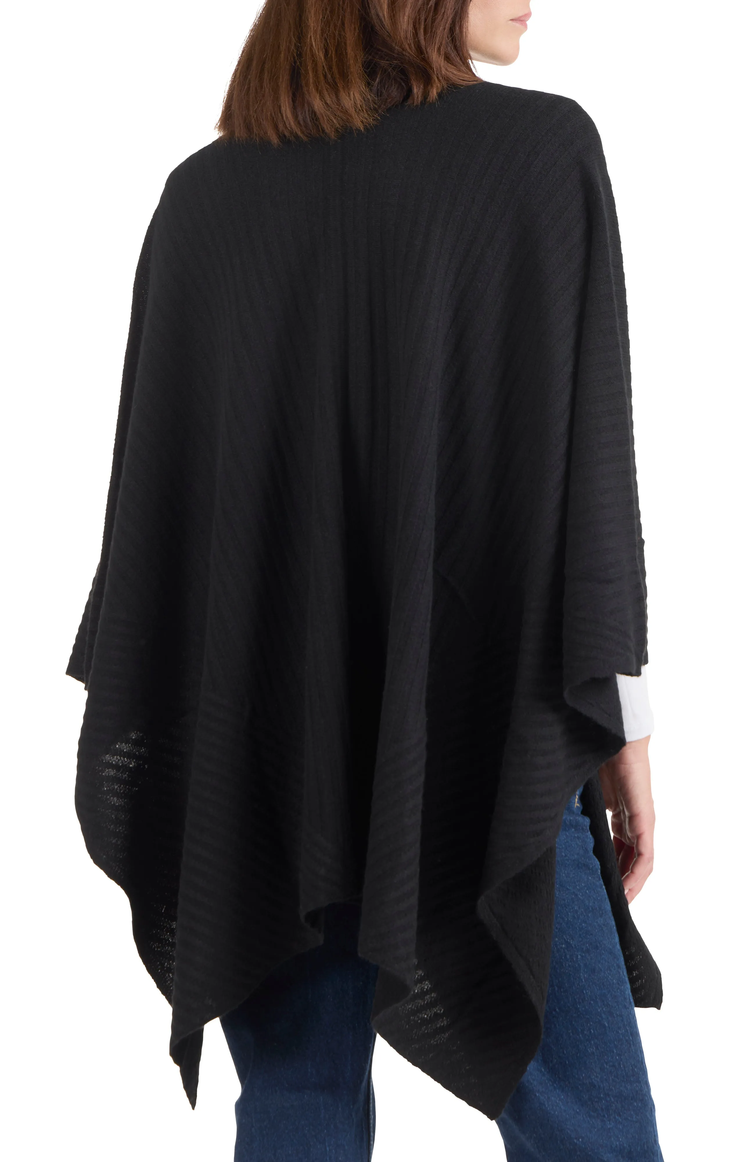 RIBBED CASHMERE CAPE