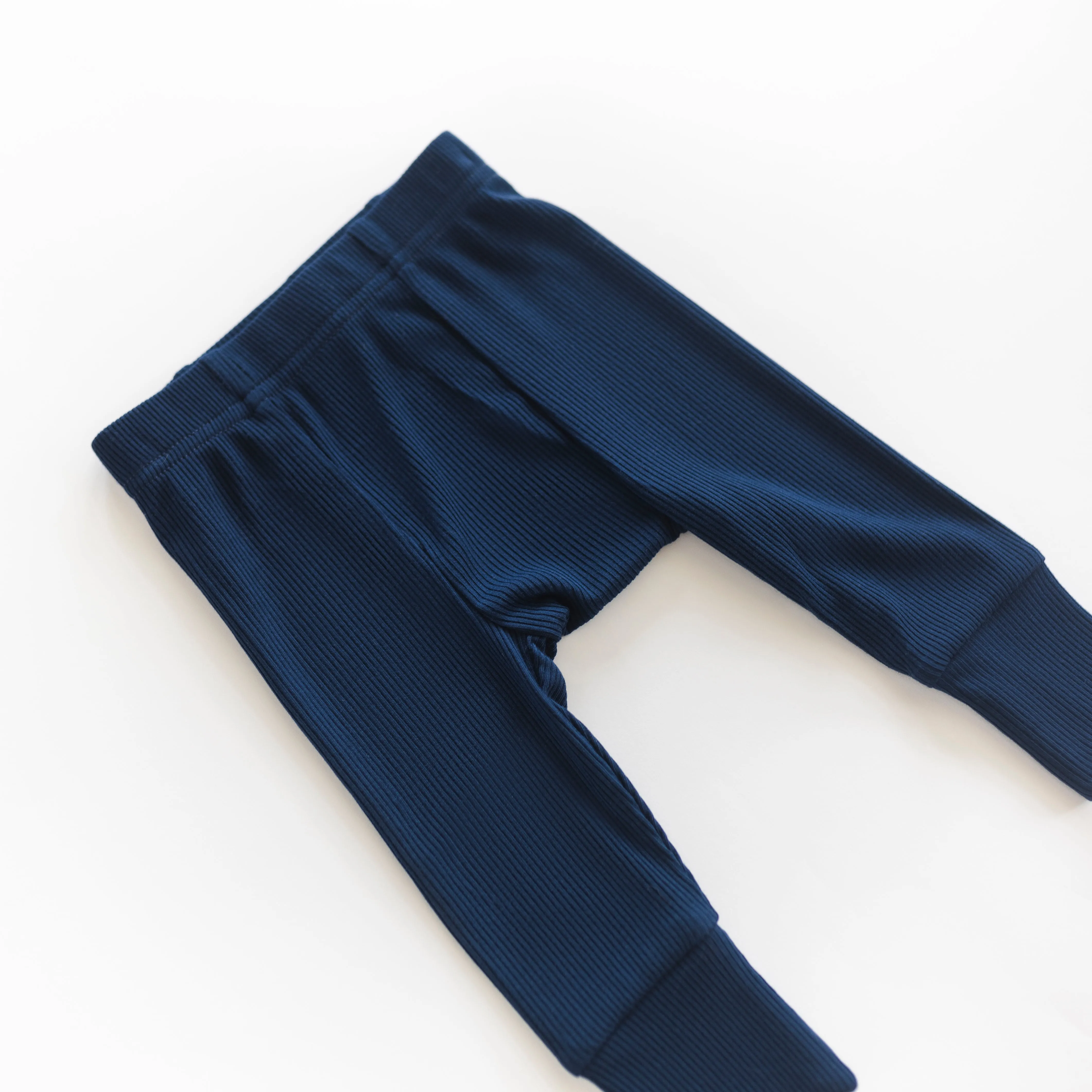 Ribbed Modal Pant - Navy