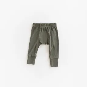 Ribbed Modal Pant - Olive