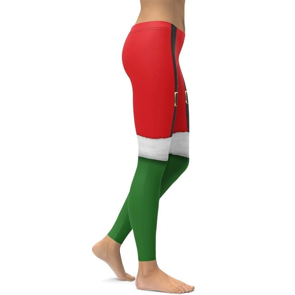 Santa Suspenders Leggings