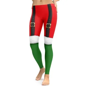 Santa Suspenders Leggings