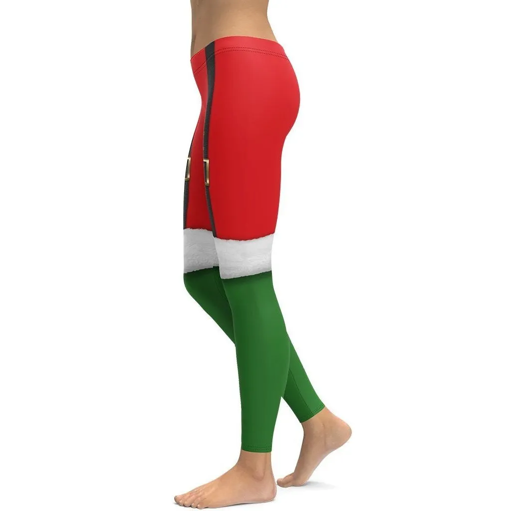 Santa Suspenders Leggings