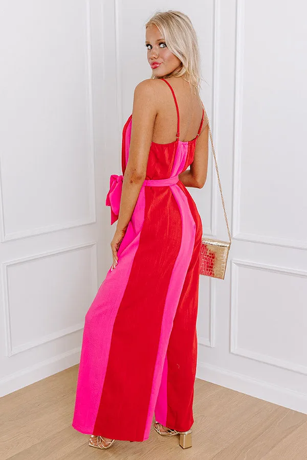 Sassy and Sweet Color Block Jumpsuit