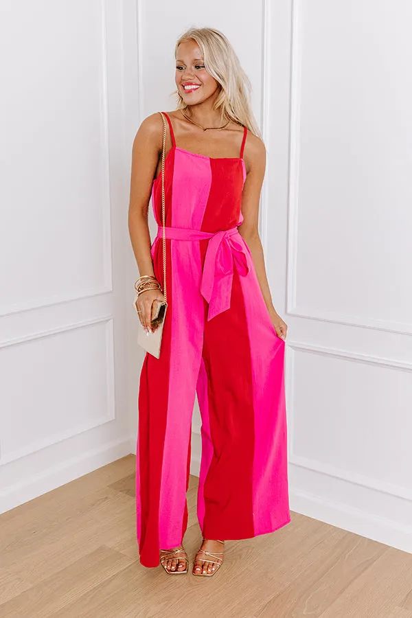 Sassy and Sweet Color Block Jumpsuit