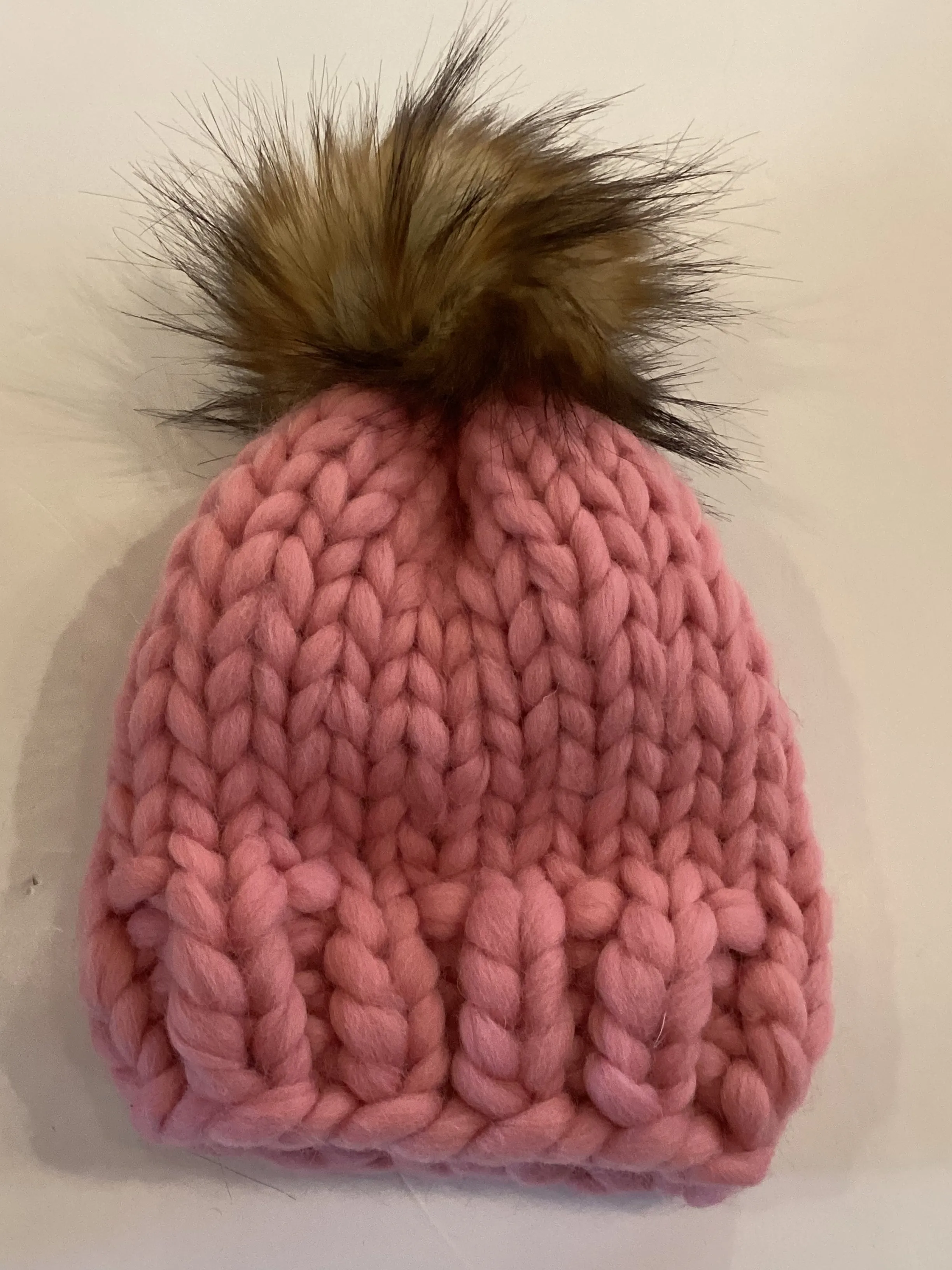 SC1-001 *Merino Wool Hat with Pom Pom