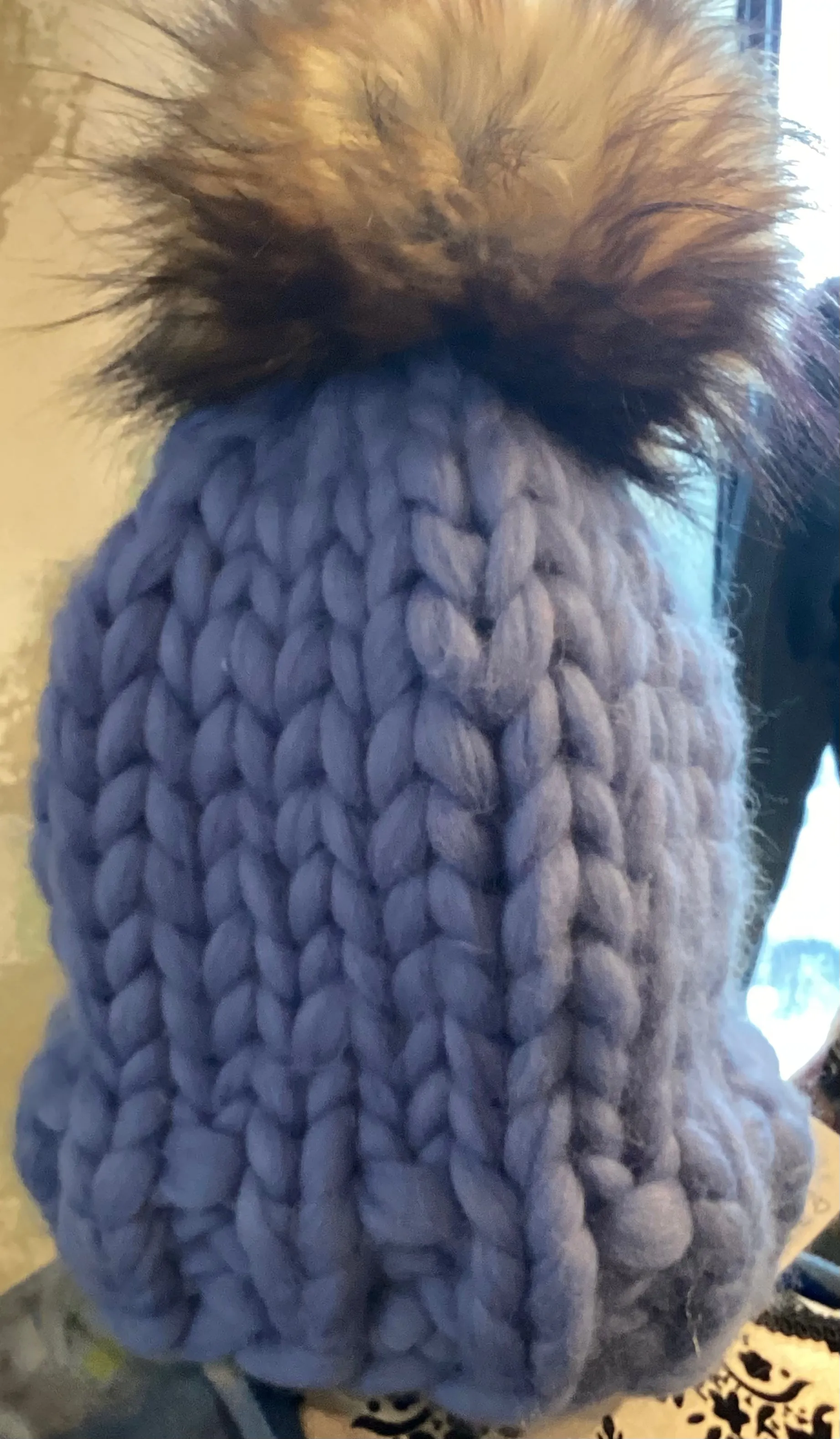 SC1-001 *Merino Wool Hat with Pom Pom