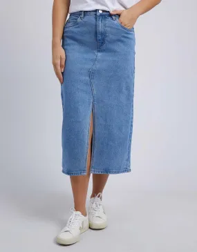 Scout Midi Skirt - Mid Blue