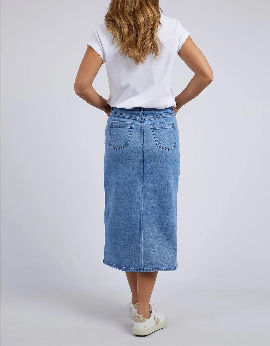 Scout Midi Skirt - Mid Blue