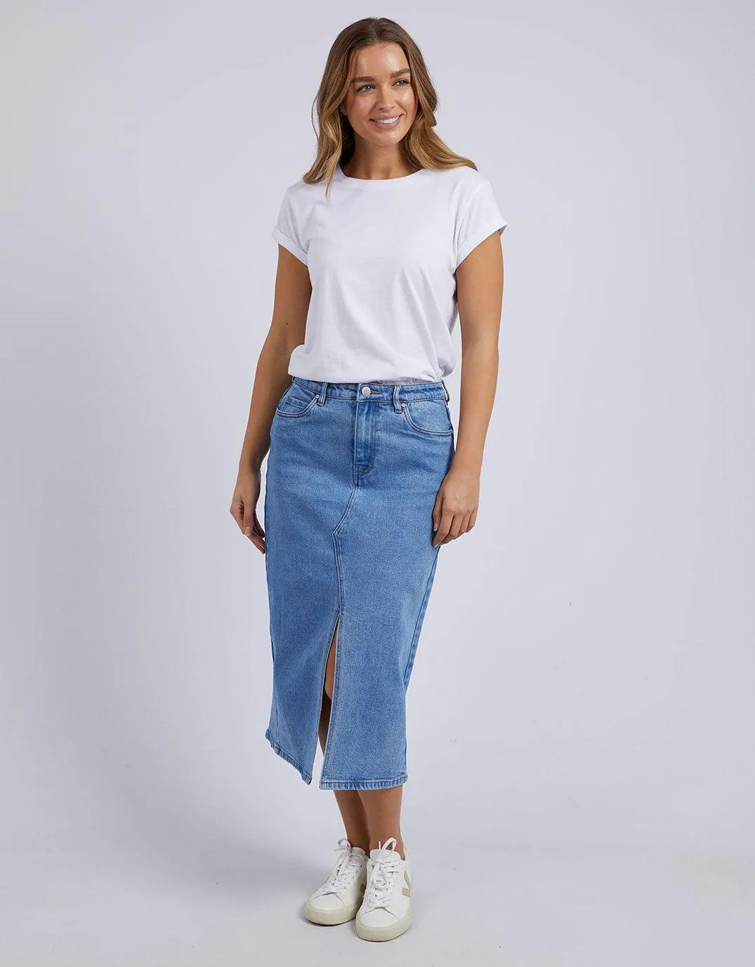 Scout Midi Skirt - Mid Blue