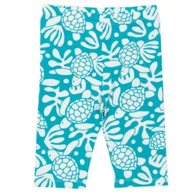 Sea turtle cropped leggings: Size 18-24M/2Y