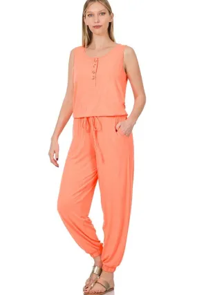 Sleeveless Jogger Jumpsuit