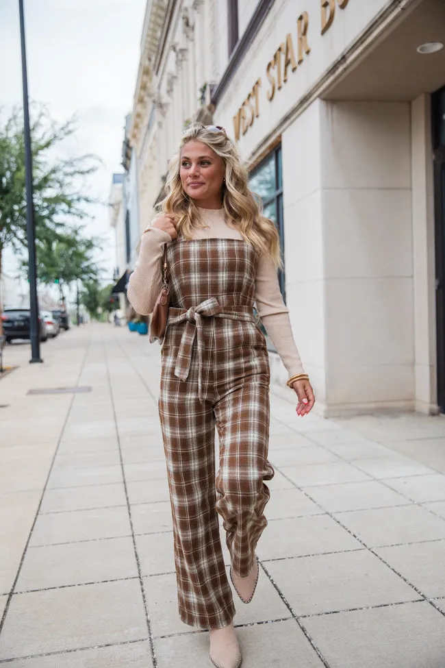 So Plaid You're Mine Multi Belted Jumpsuit FINAL SALE