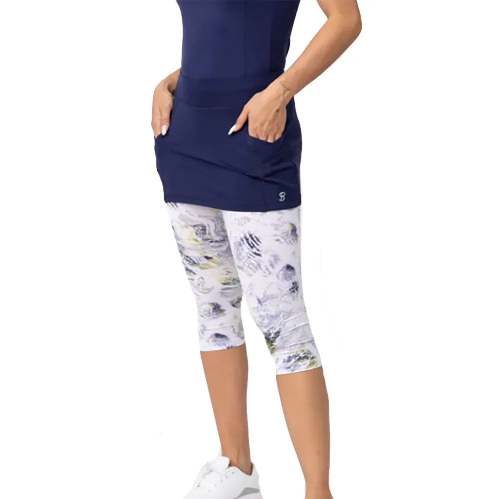 Sofibella UV Abaza Feather 13 in Womens Tennis Skirt With Capri Leggings