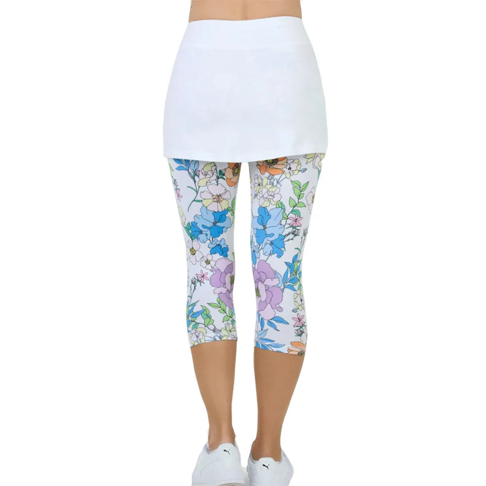 Sofibella UV Abaza Feather 13 in Womens Tennis Skirt With Capri Leggings