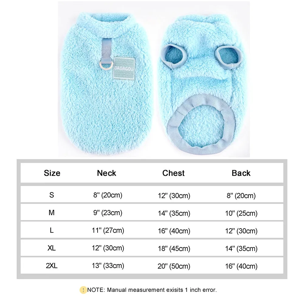 Soft Coral Fleece Pet Sweater