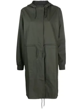 String hooded parka coat