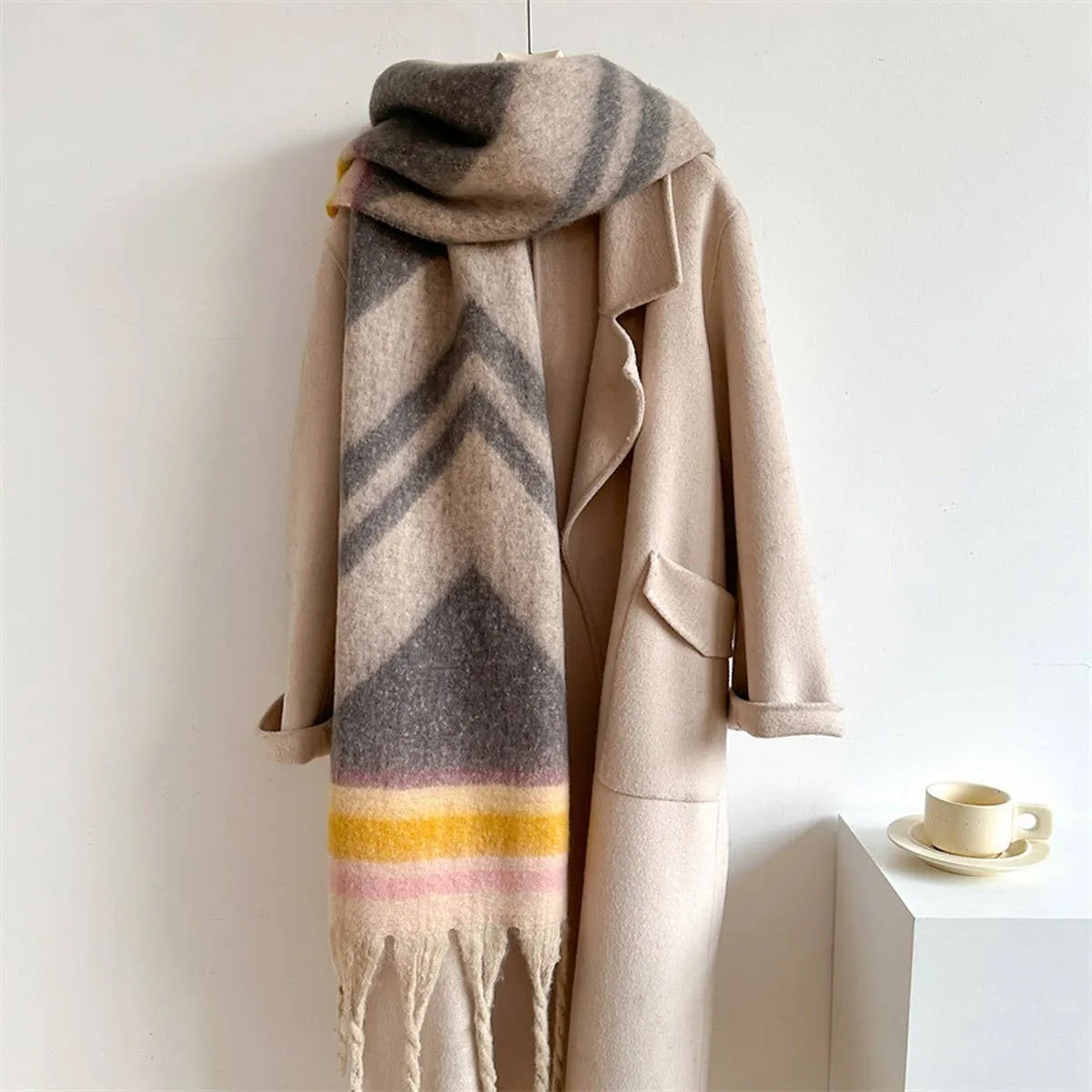 Striped Scarf - Pink