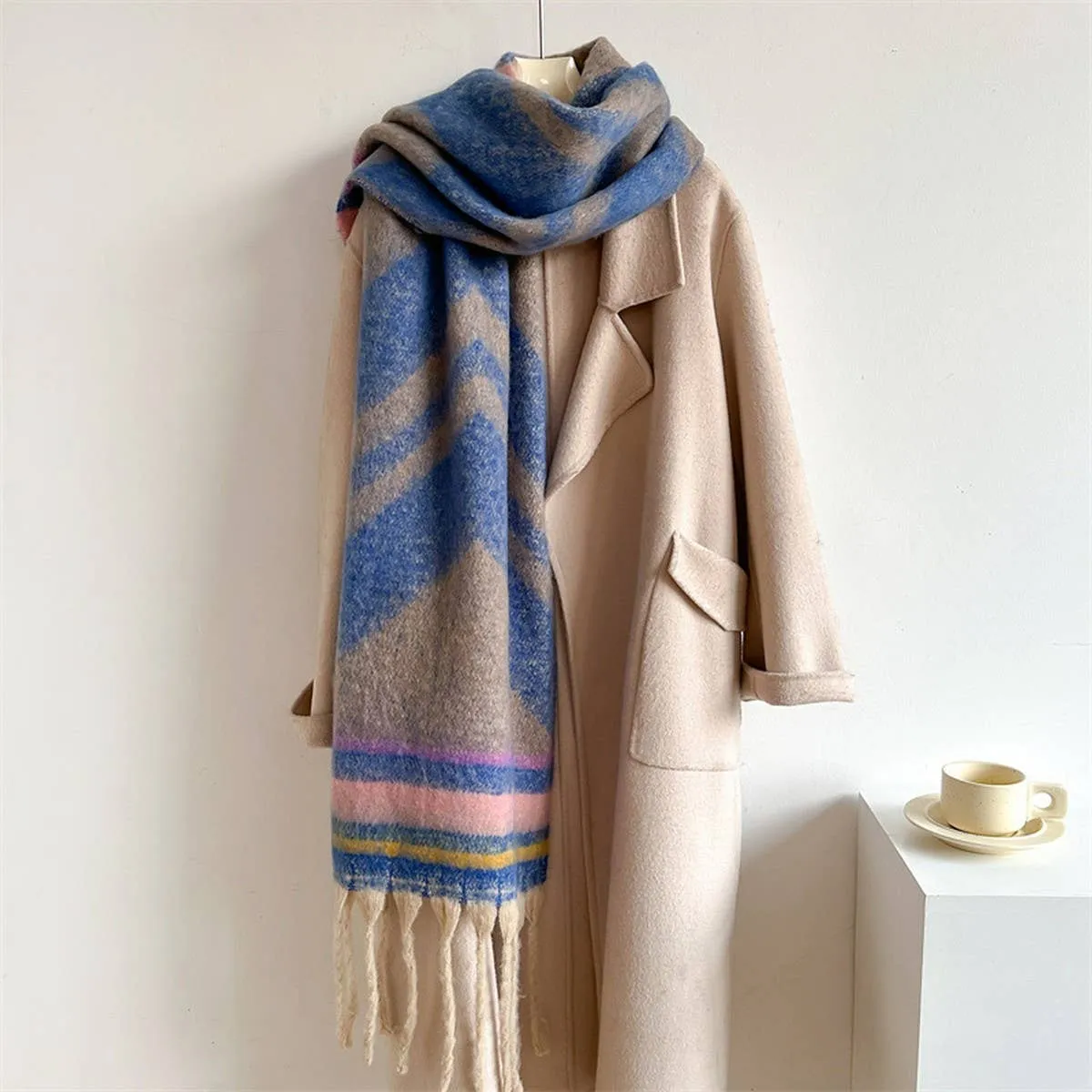 Striped Scarf - Pink