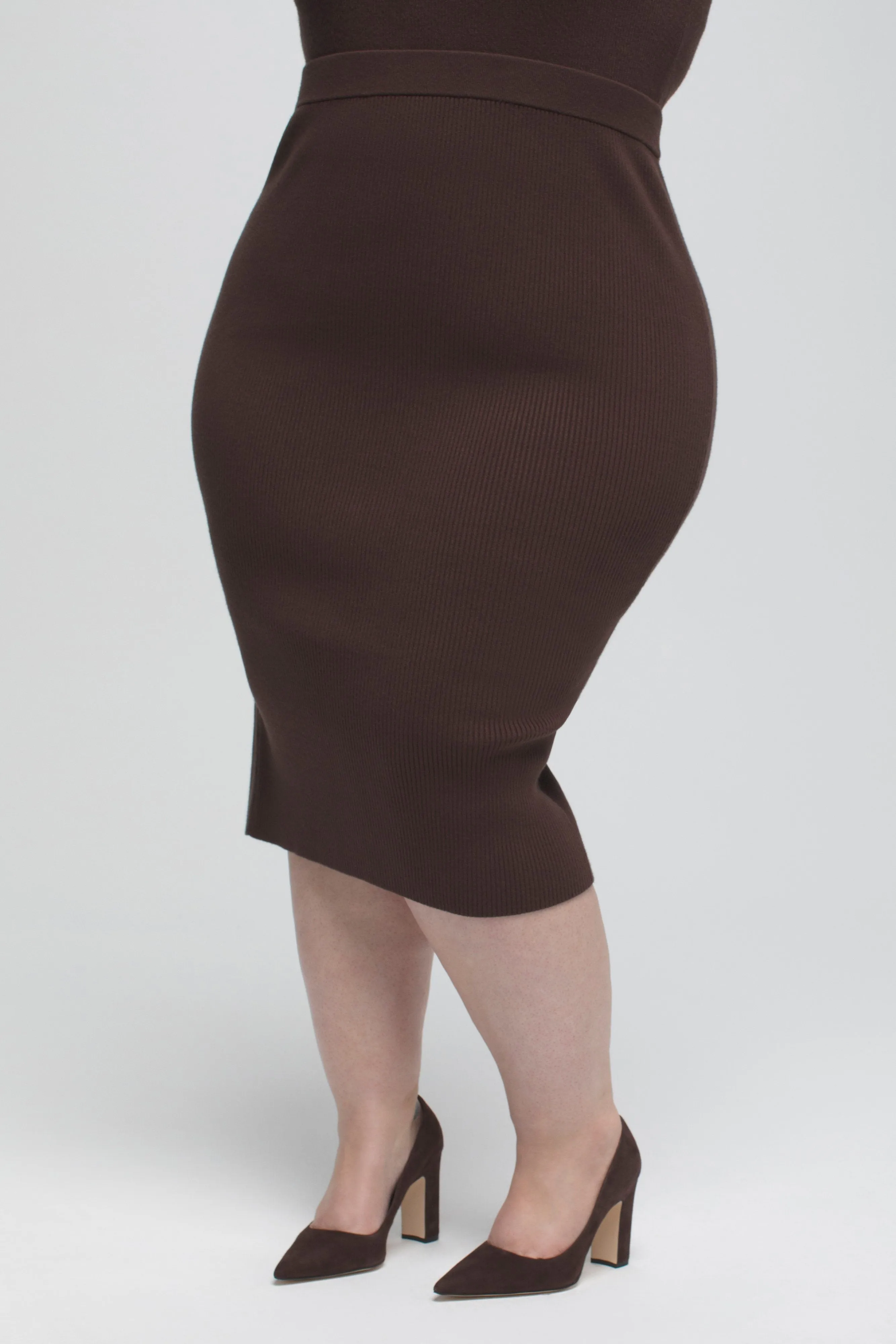 STRUT MIDI SKIRT | CHOCOLATE003