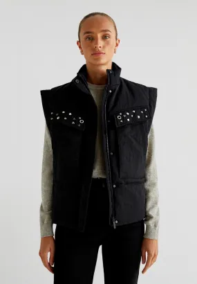 STUDDED POCKET GILET