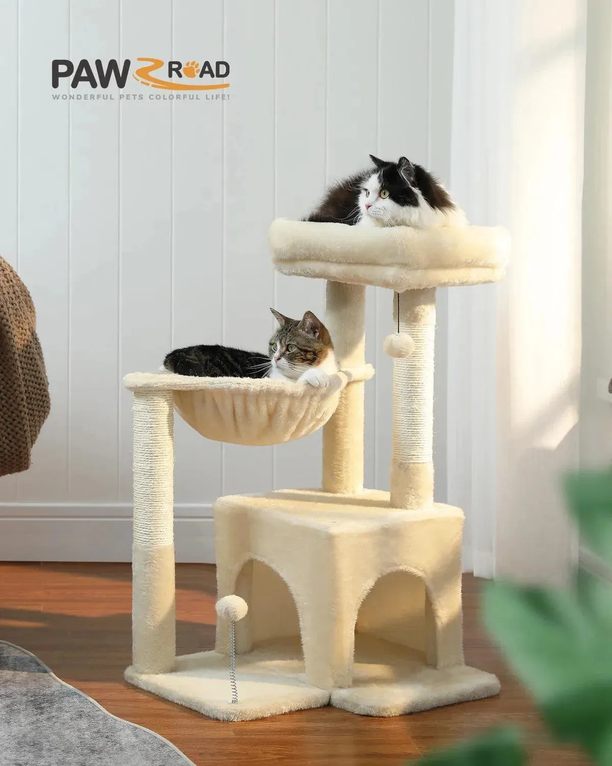 Stylish H75CM Cat Tree Condo - 2