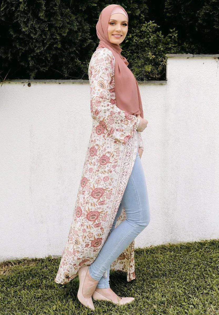 Summer Floral Maxi Cape