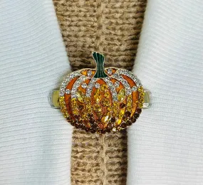 Sweater Clips Pumpkin Cardigan Clasp Fall Sweater Clip for Sweater Guard Kimono Fastener for Halloween Costume Accessories Gift for Her