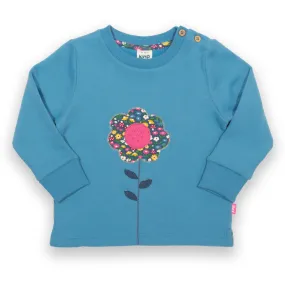 Sweatshirt- flower appliqué