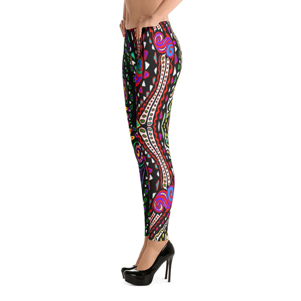 SWIRLY COLORS Leggings