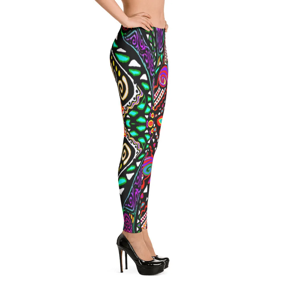 SWIRLY COLORS Leggings