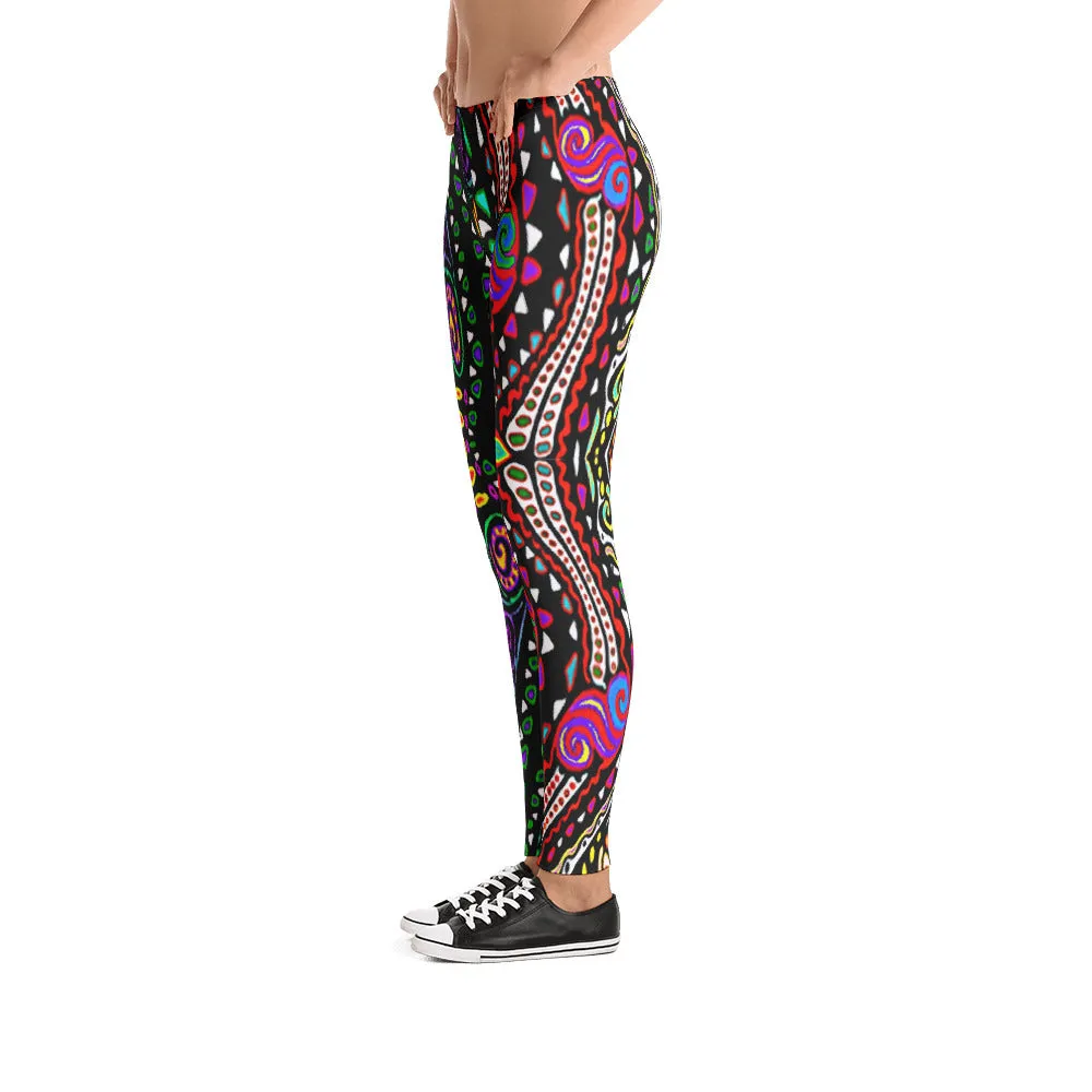 SWIRLY COLORS Leggings