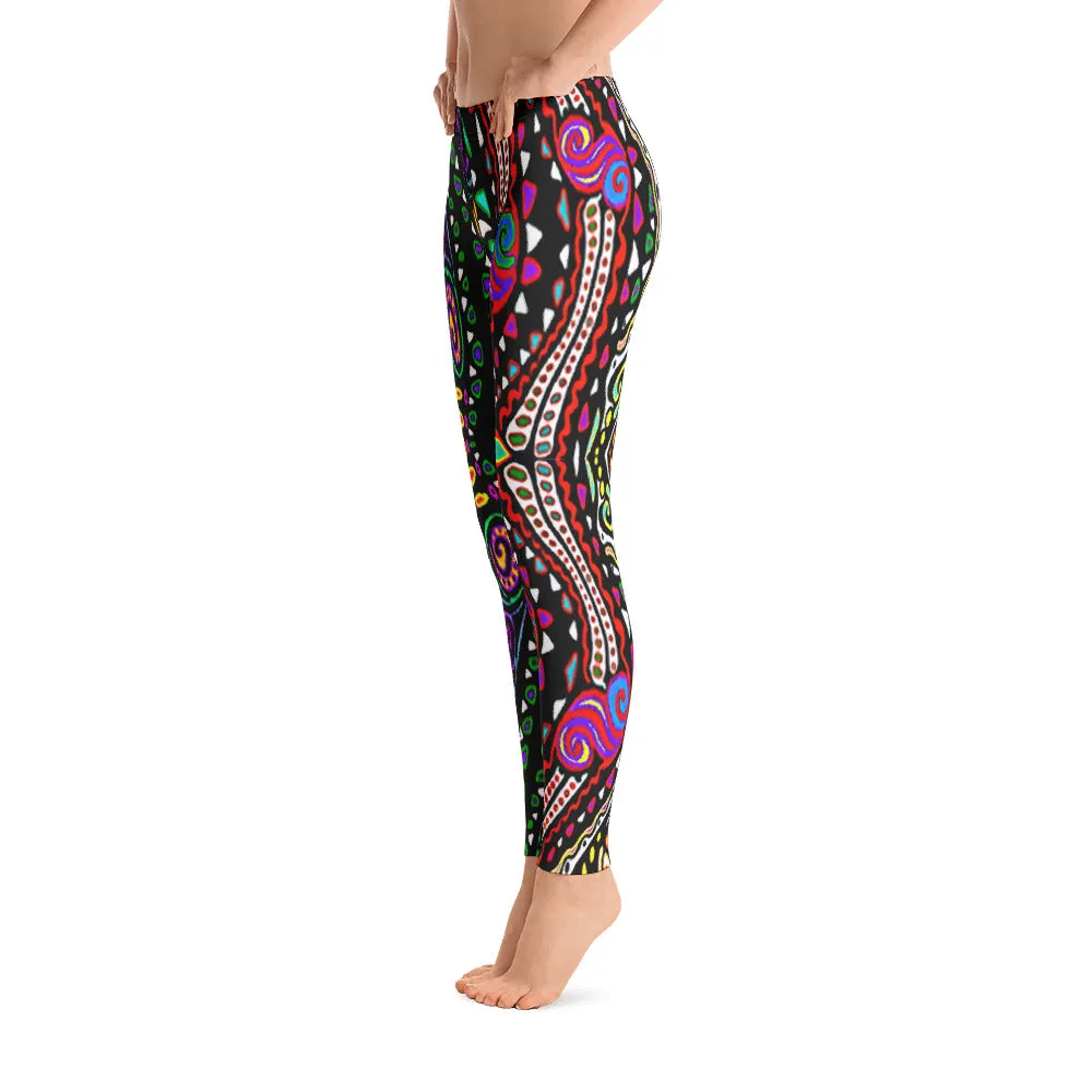 SWIRLY COLORS Leggings