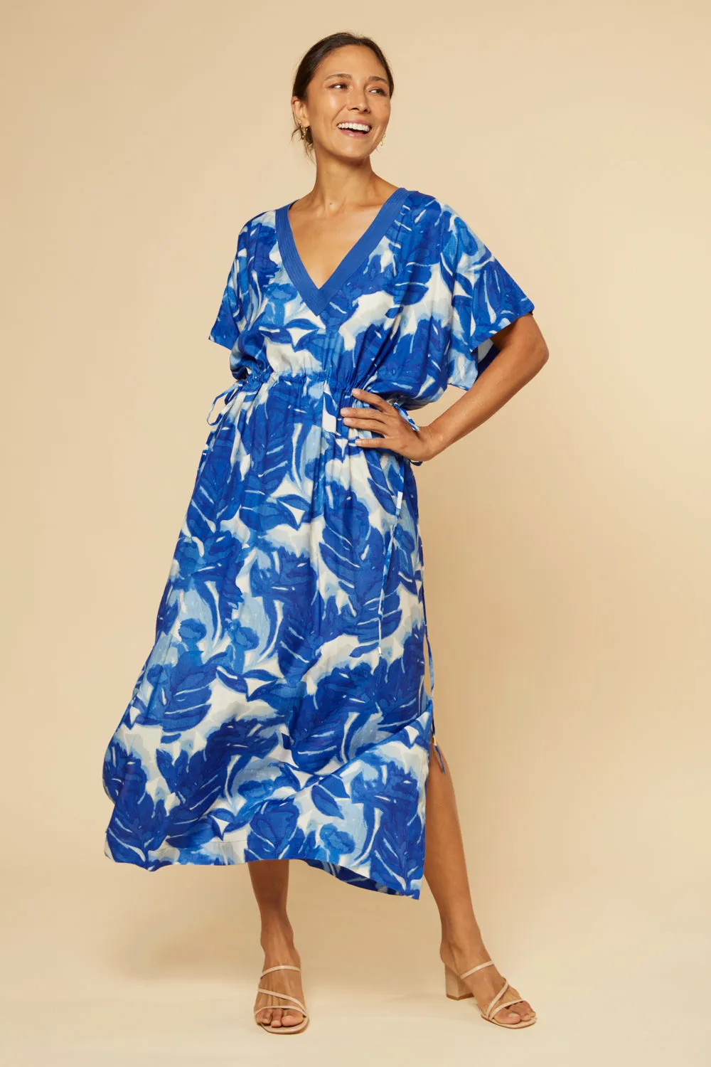 Tasha Maxi Kaftan Dress in Bora Bora