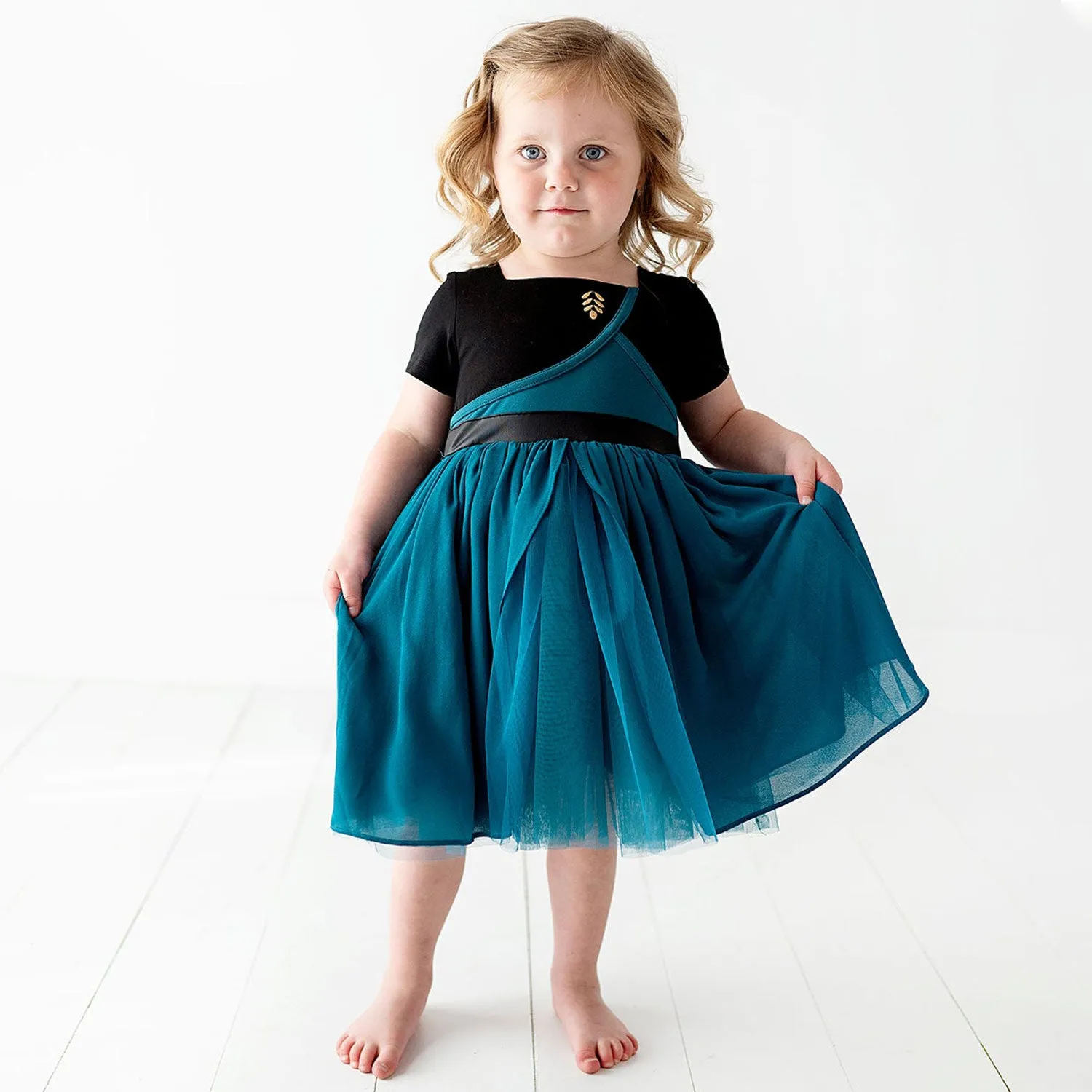 Teal Gown with Cape