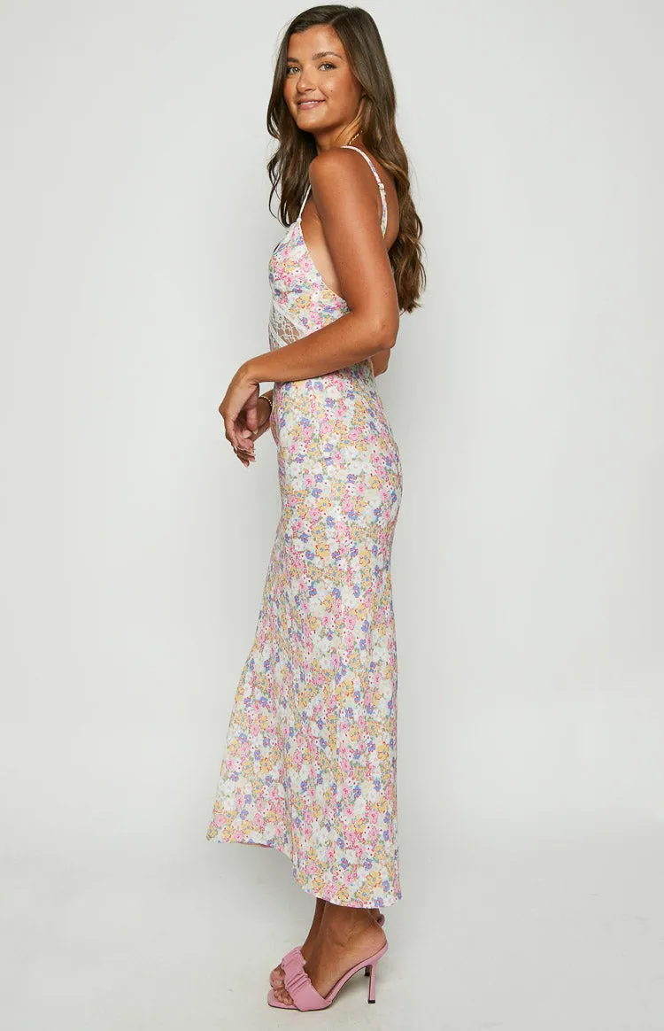 The Exclusive White Floral Lace Maxi Dress