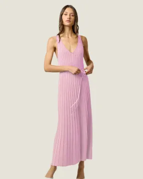 The Susan: Pink V-Neck Sleeveless Dress