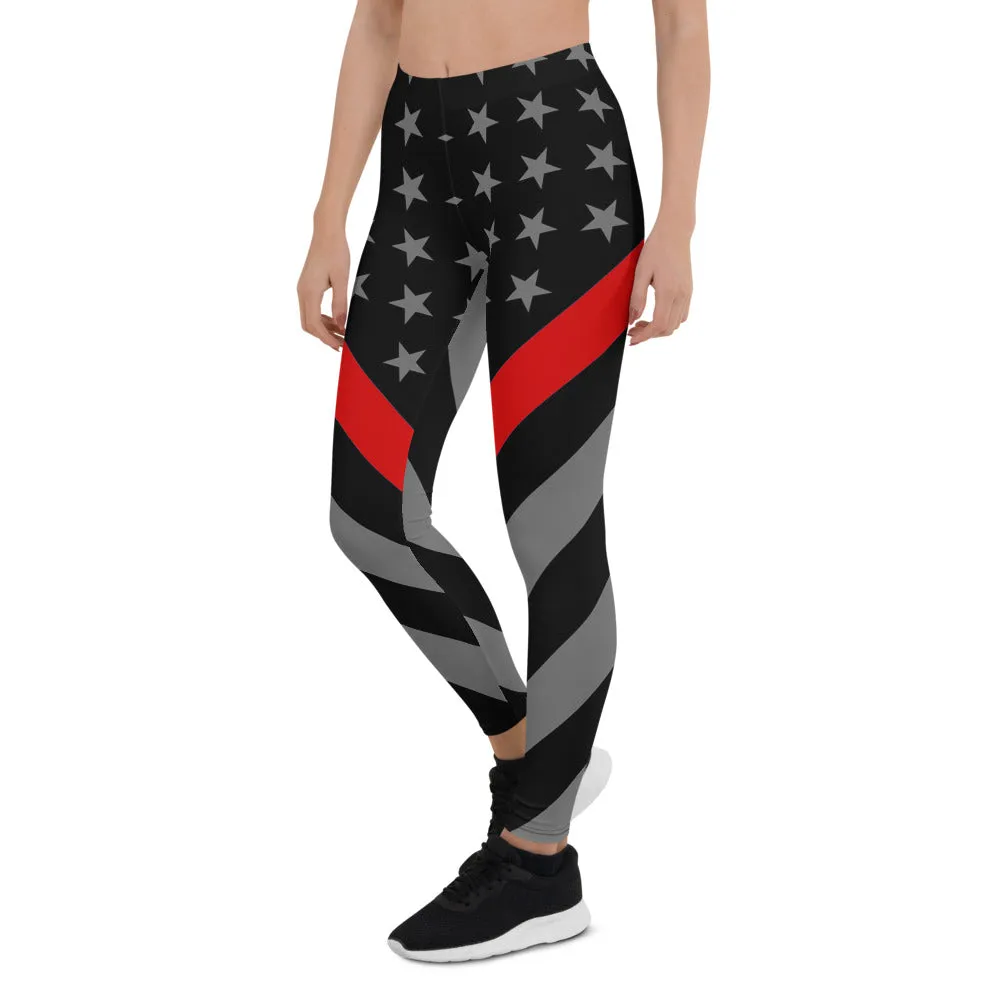 Thin Red Line Flag Leggings