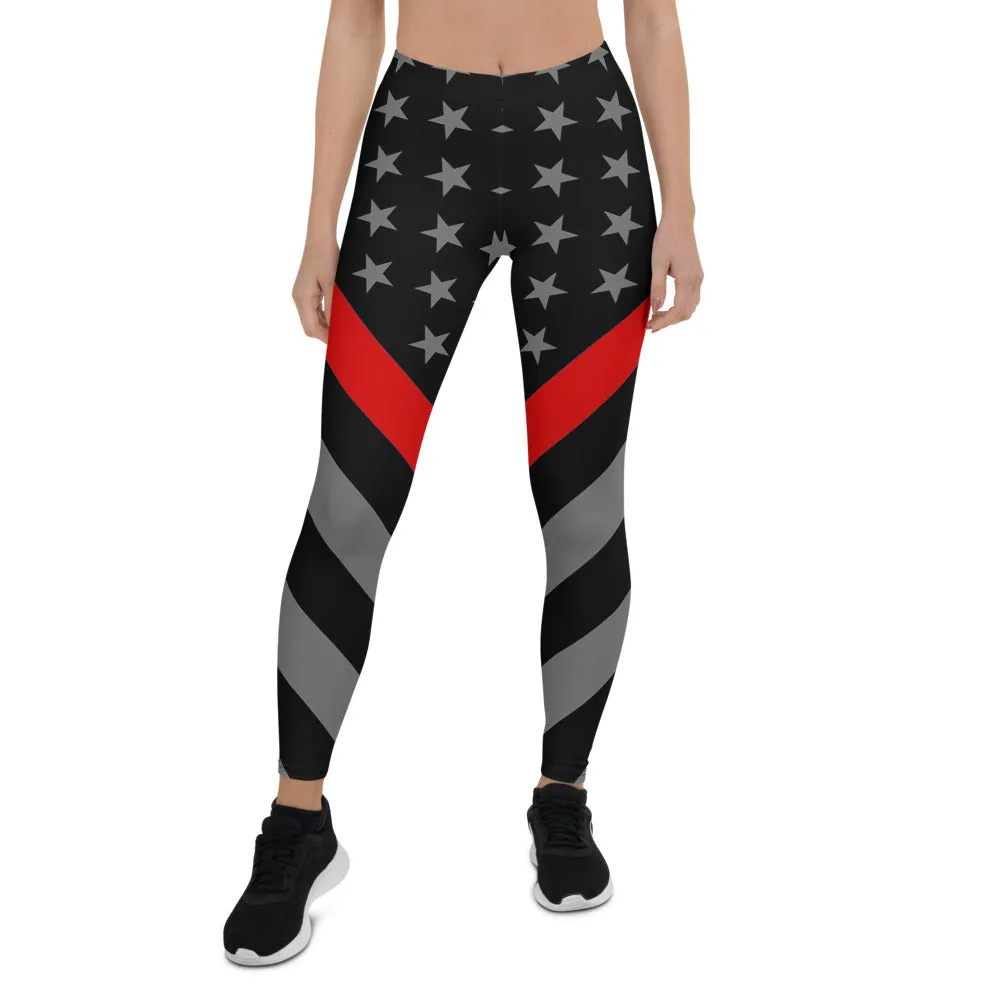 Thin Red Line Flag Leggings