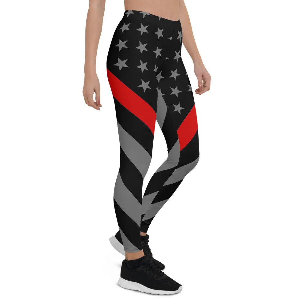 Thin Red Line Flag Leggings