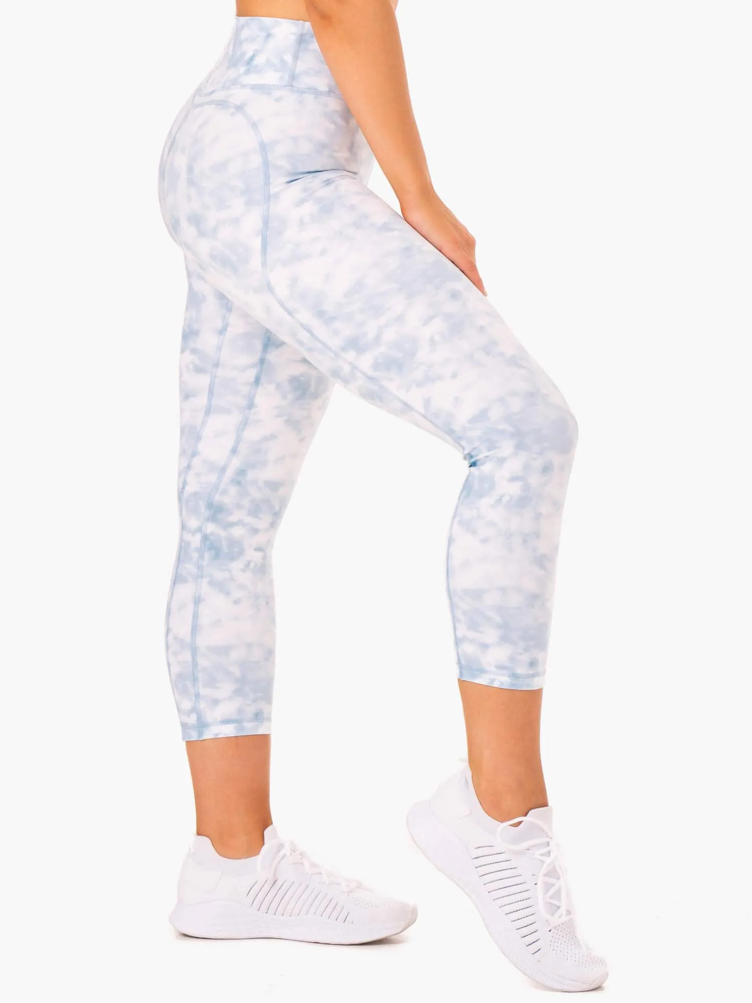 Tie Dye 7/8 Leggings - Steel Blue Tie Dye