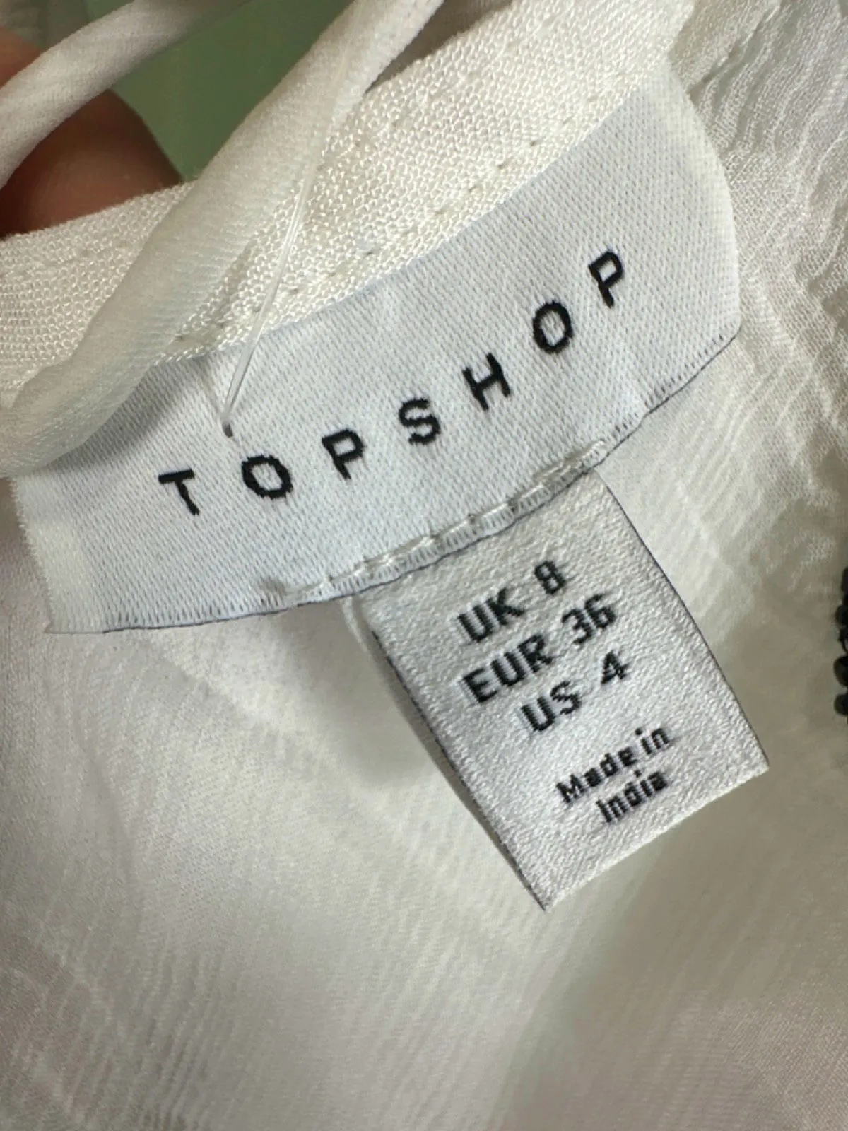 Topshop White Floral Embroidered Slip Dress UK 8