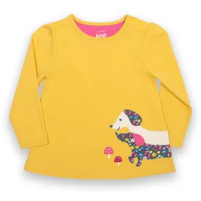 Tunic- dachshund appliqué