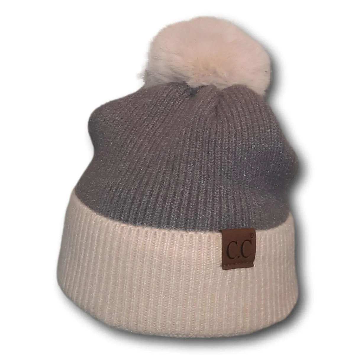 Two-Tone Knit Toque