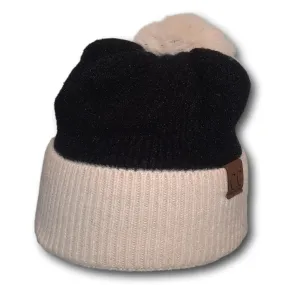 Two-Tone Knit Toque