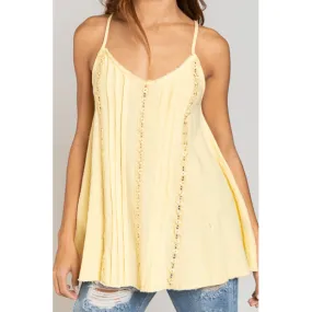 V-Neck Criss Cross Back Tank Top