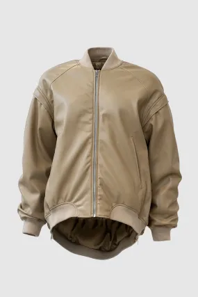 Valerie Vegan Bomber Jacket Desert Taupe