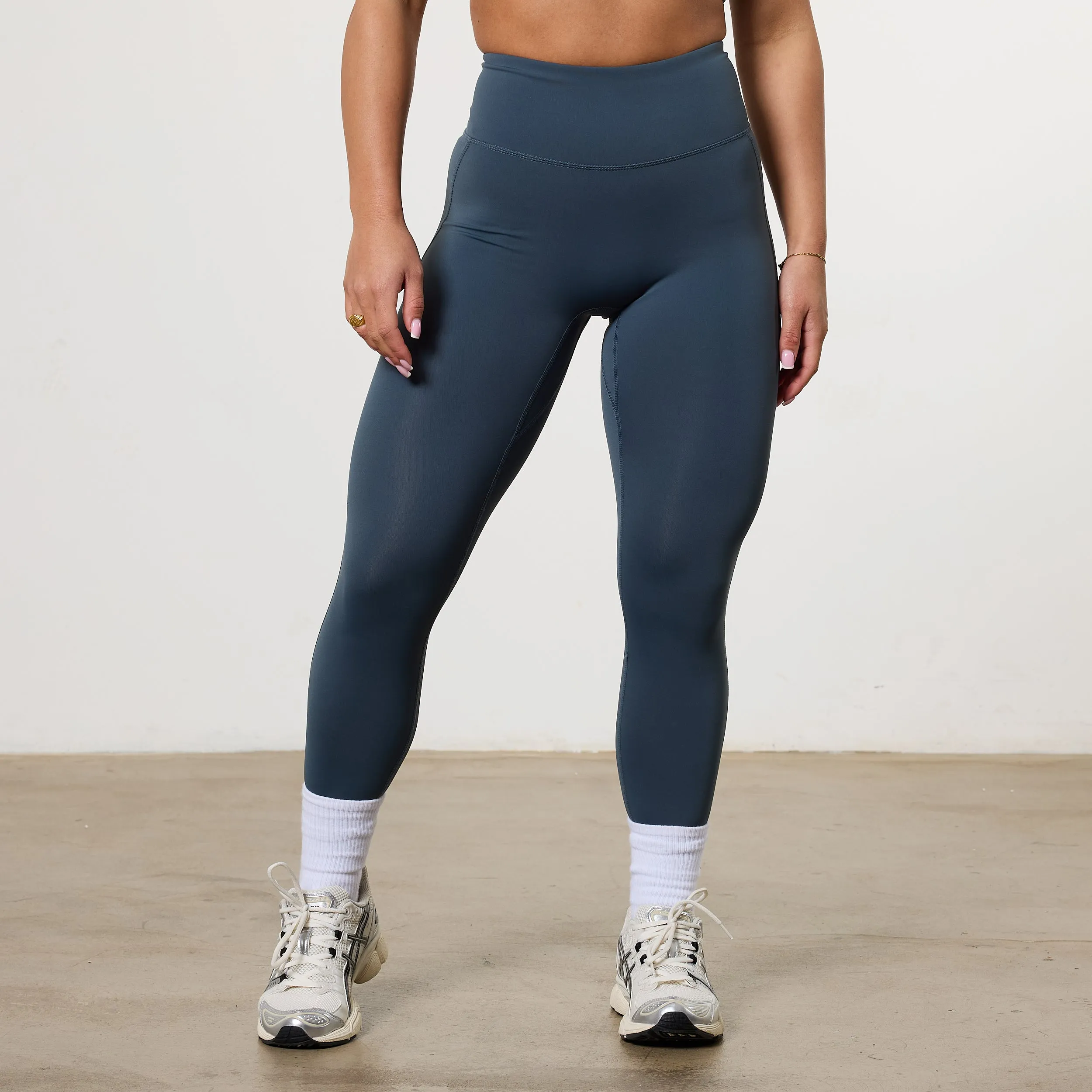 VANQUISH ENHANCE STEEL BLUE HIGH-WAIST LEGGING