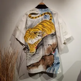 Vintage Hand-painted Tiger Hanten