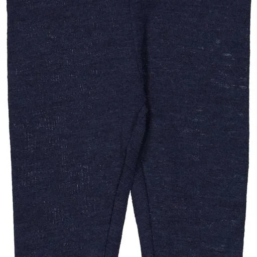 Wheat - Navy Merino Leggings